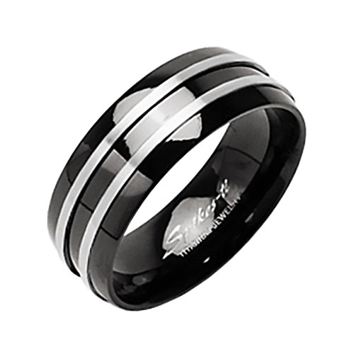 Titan ring schwarz - titan,