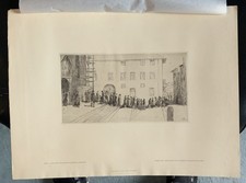 ADOLF  SCHINNERER  :  KIRCHGÄNGER  ( AREZZO )   ORIGINALRADIERUNG   1916