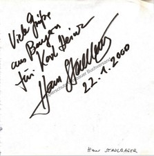 Original Autogramm Hans Stadlbauer ZDF /// Autograph signiert signed sign 338905