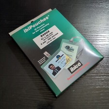 IBICO ibiPouches Badge 67x99mm 25 Stück Laminierfolie + Clips 125mic