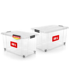 2x 60 L Aufbewahrungsbox mit