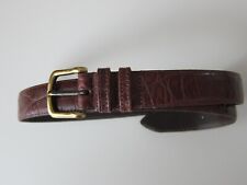 Damen Krokodilleder Gürtel braun Gr. 80 - Breite 3 cm