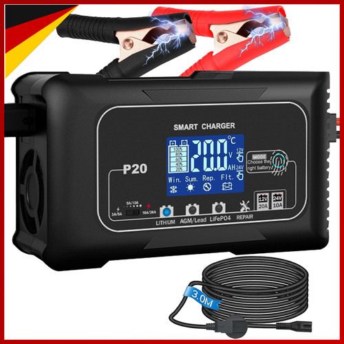 Batterieladegerät 20a 12v 24v - batterieladegerät,