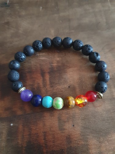 Chakra armband lavastein - ,
