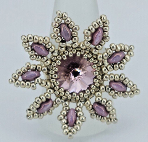 Fingerring rosa lila gold - fingerring,
