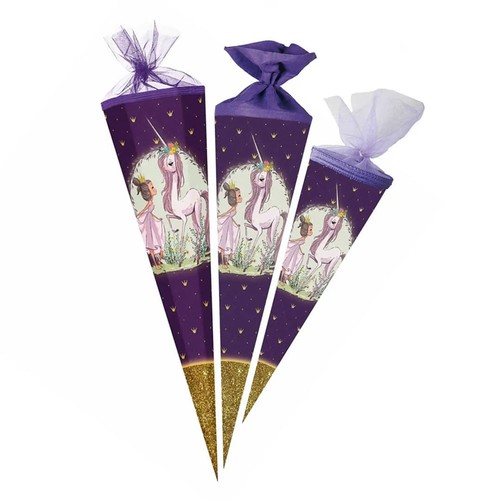 Schultüte einhorn prinzessin - schultüte, einhorn-prinzessin