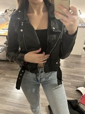 Lederjacke Schwarz Damen Gr.M