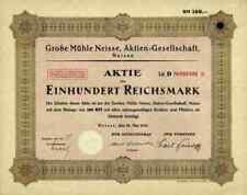 Große Mühle Neisse Nysa 1931 Langendorff Breslau Schlesien Polen 100 Mark Lit. D