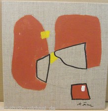 Michael Feicht (geb. 1959): "2 Farbflächen mit figurativem Lineament"