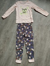 NEU: Mädchen Schlafanzug,im Dunkeln leuchtend, "Spooky Party" Gr.110/116, Geist