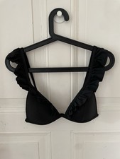 2 Piece Black Ruffle Bikini By