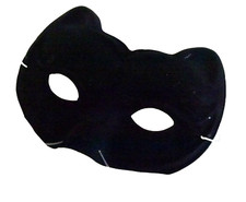 Domino Samtkatze Katze Schwarz