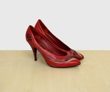 seltene Mary Popps Vintage Pumps Gr. 38 Vero Cuoio Echtleder rot Sammler Teile