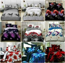 4-teiliges 3D-Design Bettbezug