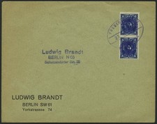 FREDERSDORF 67 Paar BRIEF, 1945, 6 Pf. Inflation im senkrechten Paar a