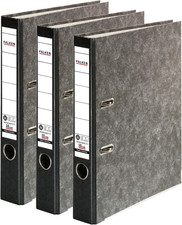 Original Falken 3Er Pack Recycling-Ordner Wolkenmarmor. Made in Germany. 5 Cm Br
