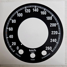 Tacho Jaguar E  Mark II  etc.  Tachoscheibe Tachofolie bis 260 km/h