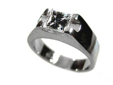 Herren Solitär Ring Silber