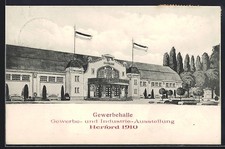 Ansichtskarte Herford, Gewerbe- und Industrie-Ausstellung 1910, Gewerbehalle 
