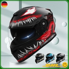 Motorradhelm Doppel Visier 3C