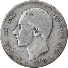 Münze, Spanien, Alfonso XII