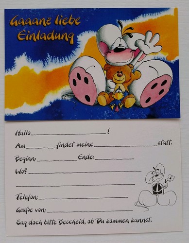Diddl einladungskarte - einladungskarte,