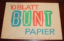 10 Blatt Buntpapier aus DDR