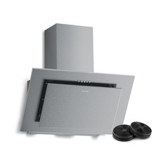 Klarstein Athena Kopffreihaube Dunstabzugshaube Umluft 60/90 cm Silber/Schwarz