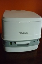 Thetford 92806 Porta Potti 345 Tragbare Toilette Qube, Weiß-Grau, 330 x 383 x 42