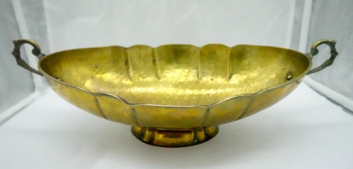 Jugendstil messing schale - messing,