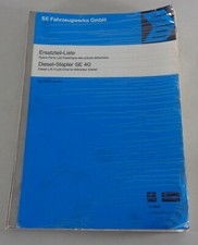 Teilekatalog / Ersatzteilliste SE 40 Gabelstapler DFG 1,6 / 4001 Stand 05/1974