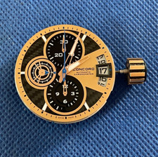 CONCORD C1 C8347 Kaliber ETA A07211 Uhrwerk läuft & Zifferblatt, Zeiger (1/17...