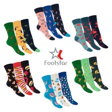 Footstar Damen Herren Bunte Motiv Socken (3,6,9 Paar), Lustige Baumwoll Socken