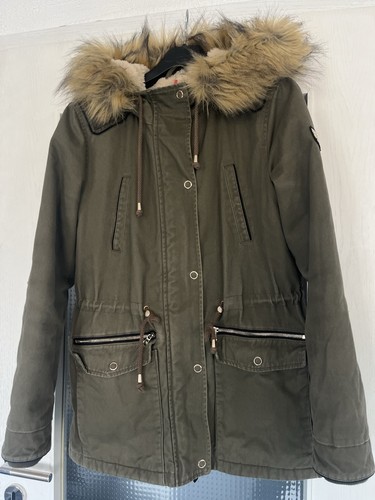 Olivgrüne winterjacke parka - winterjacke, /