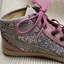 Waschbär Glitzer Bio Schuhe Sneaker Boots Leder 36 ökologisch hess rosa wie Neu