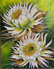 3D Mondblume Original Gemälde
