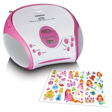 Lenco CD-Player Boombox Kinder pink FM-Radio Toplader Kopfhörerbuchse