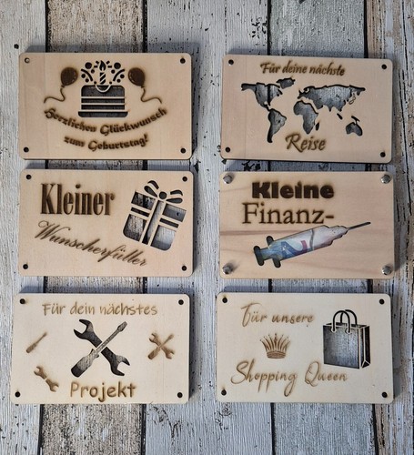 Geldkarte holz geschenkkarte - holz,