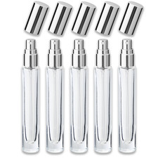 5x Glasflasche klar 10 ml rund