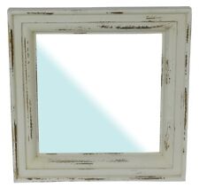 Spiegel Wandspiegel Holz  35/35/3 cm Shabby Landhaus weiß antik Mirror white