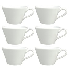 Rosenthal Culture Weiß 6X Teetasse Cappuccinotasse Obertasse 230 ml Porzellan