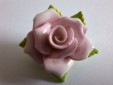 Brosche Antik Porzellan  Rose