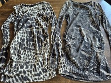 margittes 2 Shirts Gr. 36 print schwarz weiß taube