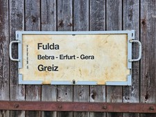 Zuglaufschild aus PVC, Fulda -