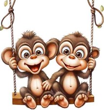 Paar Baby Tiere im Schwingen