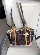 Handtasche Handarbeit Tasche Amy-Grün Skull mittel  Handstickereien