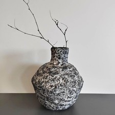 Große Vase Steinoptik modern