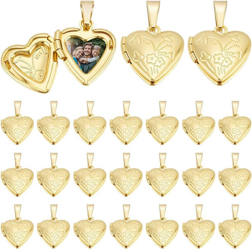 Herz medaillon charms set - herz,
