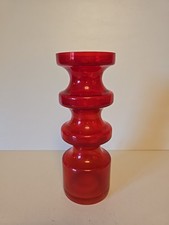 Große Glasvase mit roter Reife - ALSTERFORS "Per Olaf Strom"