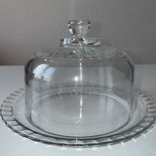 Glas Käseglocke, Butterglocke; Arcoroc France; D22cm, H22cm